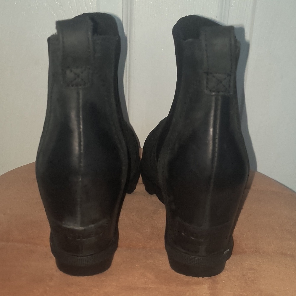 Sorel Joan Rhapsody Wedge Chelsea Leather Snow Boot Size 7.5 - Picture 7 of 9
